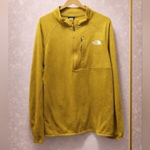 NWOT The North Face Size Large Golden Yellow Half-Zip Pullover